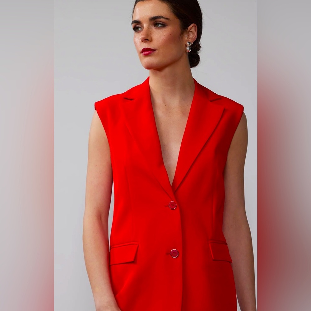 NY&C Notch Lapel Single Breasted Sleeveless Vest: work wardrobe must have